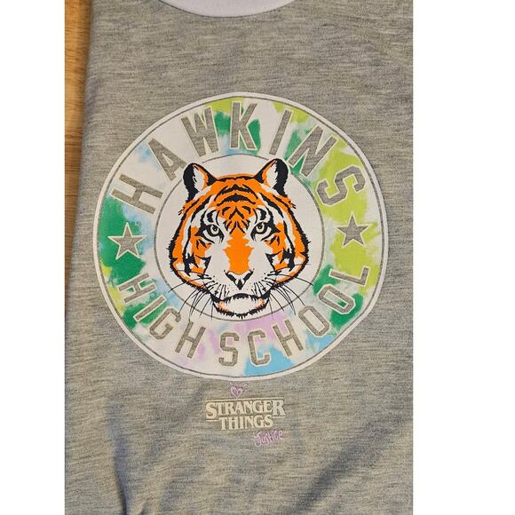 Justice Stranger Things Hawkins High School Shirt Size S (7/8) - Picture 2 of 6